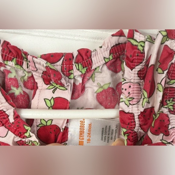 Gymboree pink & red toddler sleeveless strawberry dress. Size 18-24 months - Picture 4 of 5
